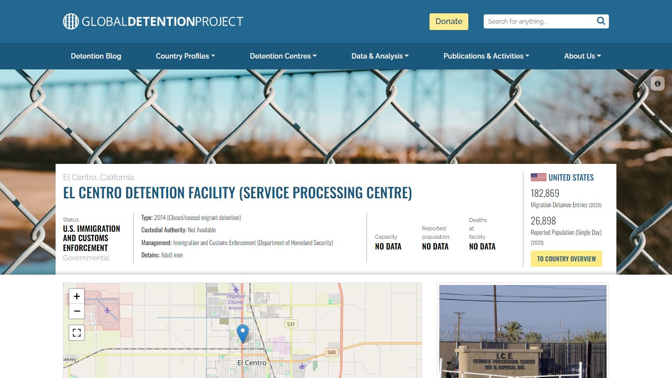 El Centro Detention Facility (Service Processing centre)